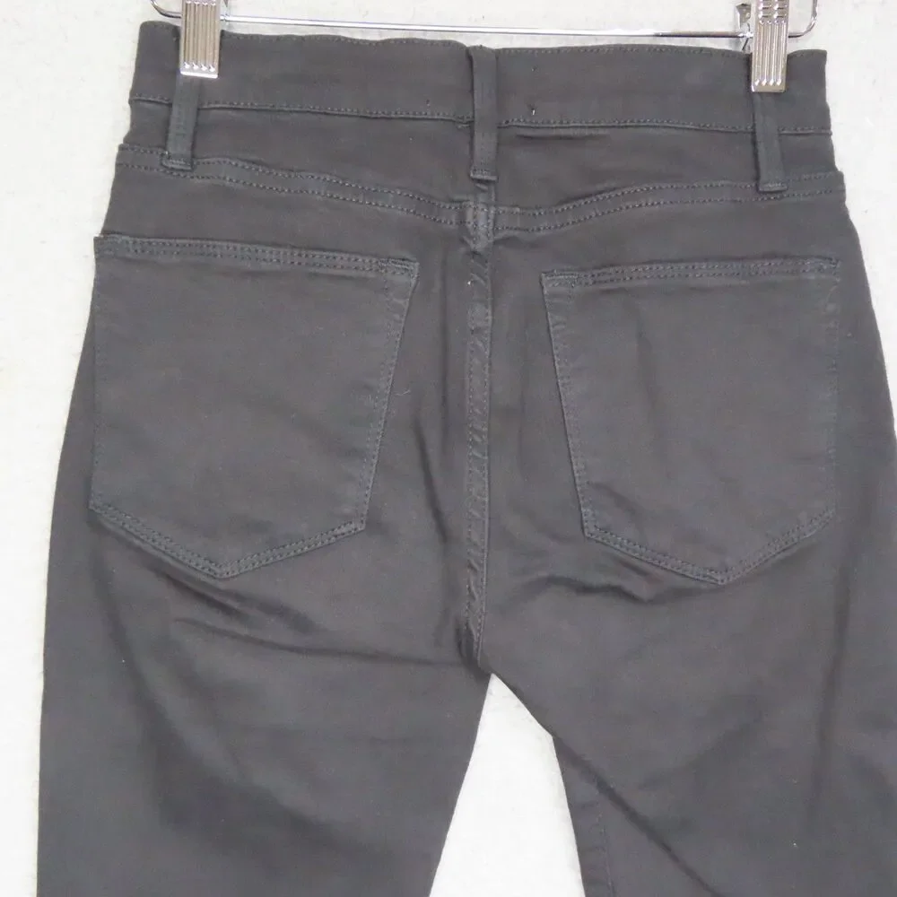 Frame Denim‎ Jeans 25 Le High Skinny Film Noir Black Mid Rise Ankle Stretch - Picture 4 of 11
